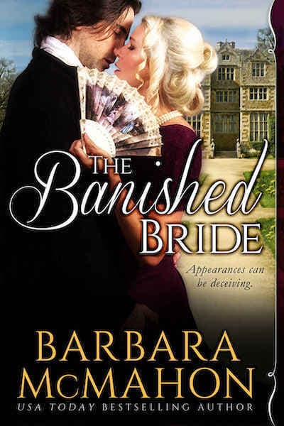 Book cover for The Banished Bride by Author Barbara McMahon