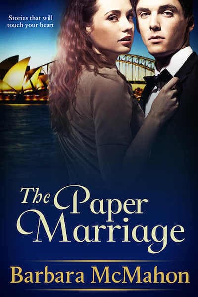 Book cover for The Paper Marriage by Author Barbara McMahon